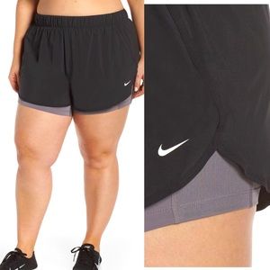 Nike Plus Size Flex 2-in-1 Moisture Wicking Running Shorts